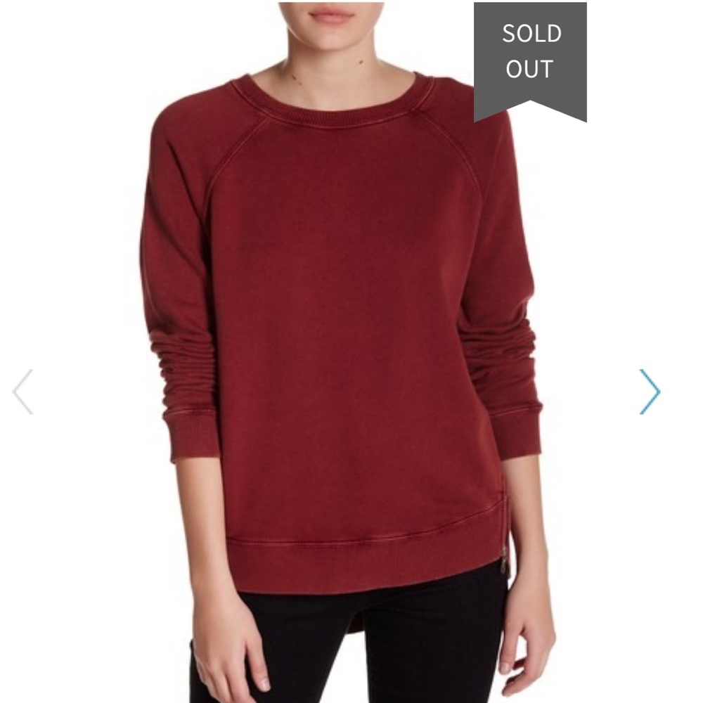 Melrose and Market “red cordovan” pull over XS